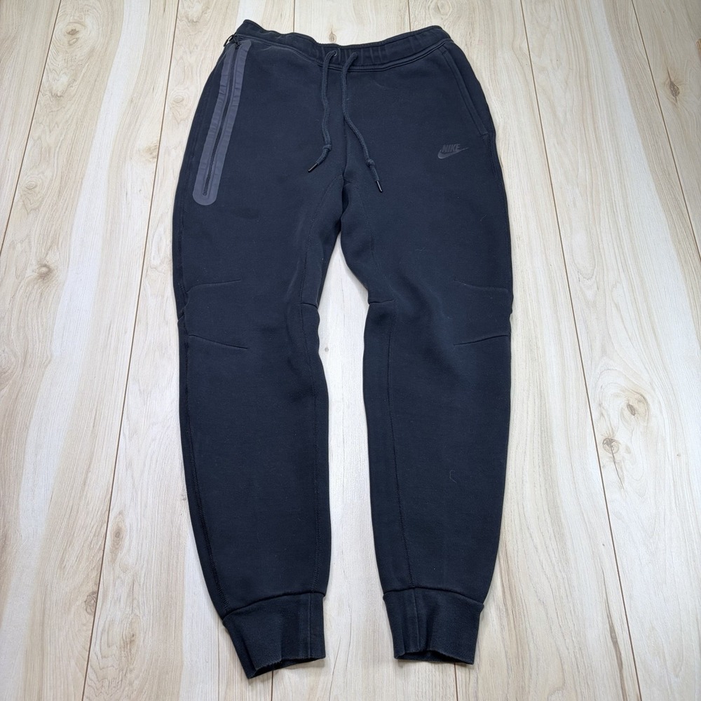 Nike Sportswear Tech Black Fleece Joggers Mens Size Small Stretch Comfort Pocket - Picture 2 of 10